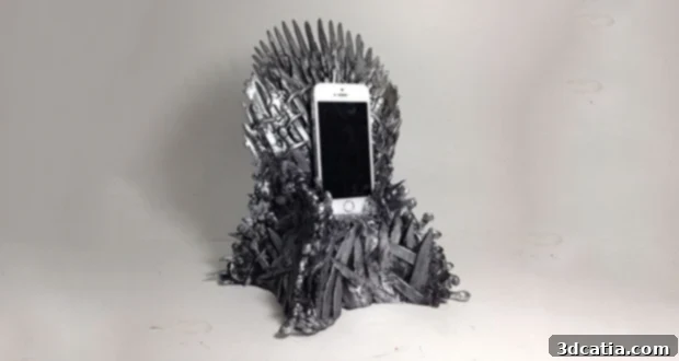 Game of Thrones 3D printed Iron Throne model