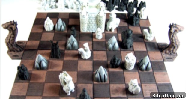 Game of Thrones 3D printed Chess Set