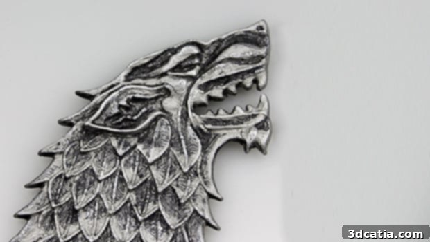 Game of Thrones 3D printed House Stark Sigil