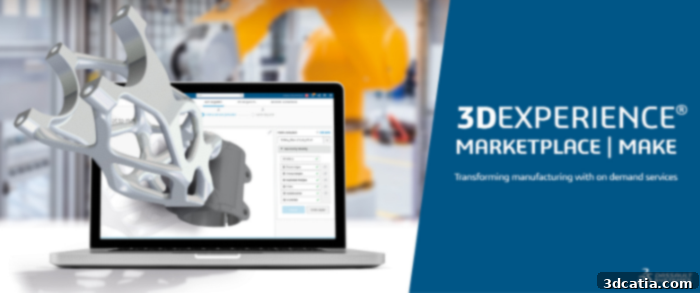 Dassault Systèmes 3DEXPERIENCE Marketplace Make interface showing Xometry integration