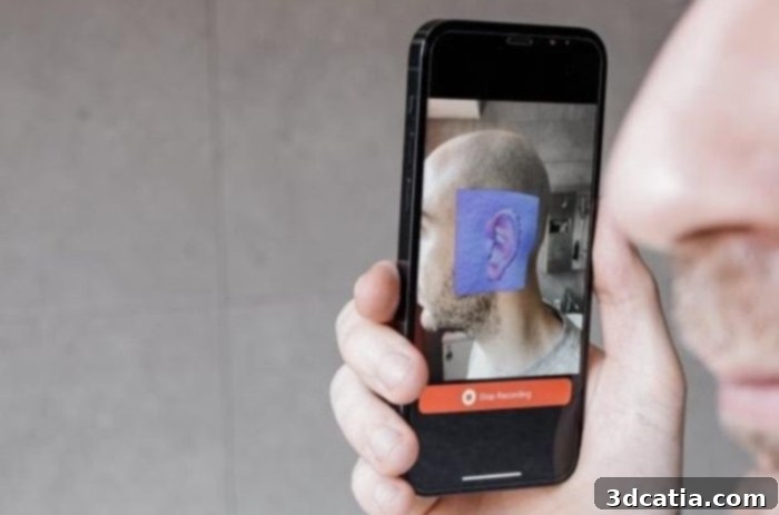 Smartphone 3D scanning for custom fit earphones