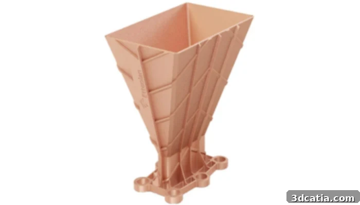A 3D printed horn antenna with the new pure copper (photo credits: Digital Metal)