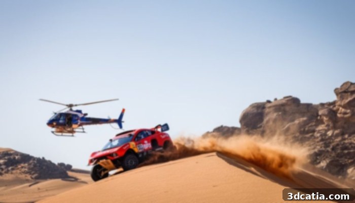 MakerBot Method X 3D printer being used by Prodrive in the desert for the Dakar Rally.