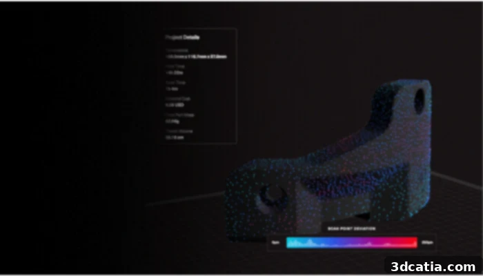 Markforged Blacksmith software scanning an object in real-time