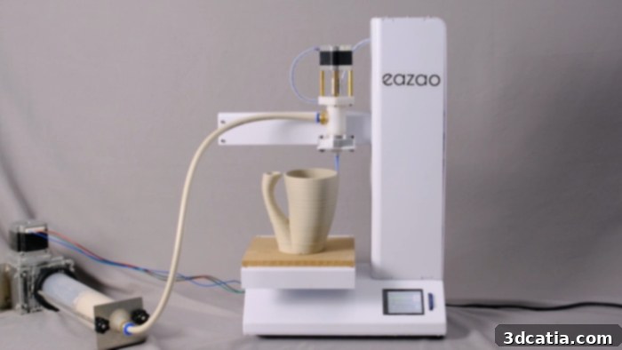 Eazao ceramic 3D printer in action