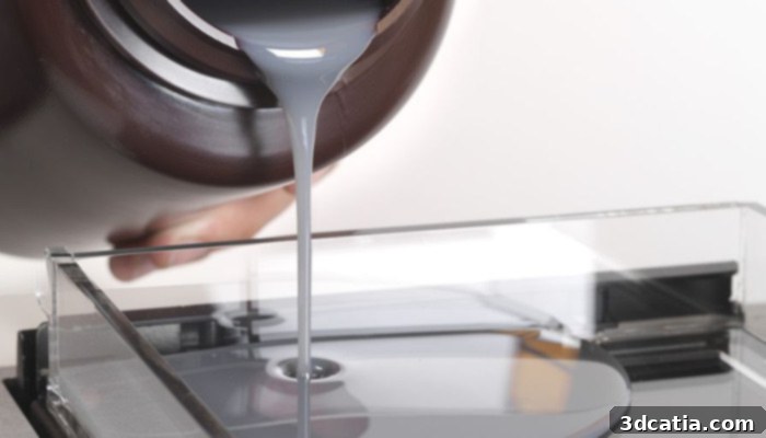 Liquid photopolymer resin is a key component for both SLA and DLP 3D printing technologies, allowing for the creation of intricate and highly detailed parts.