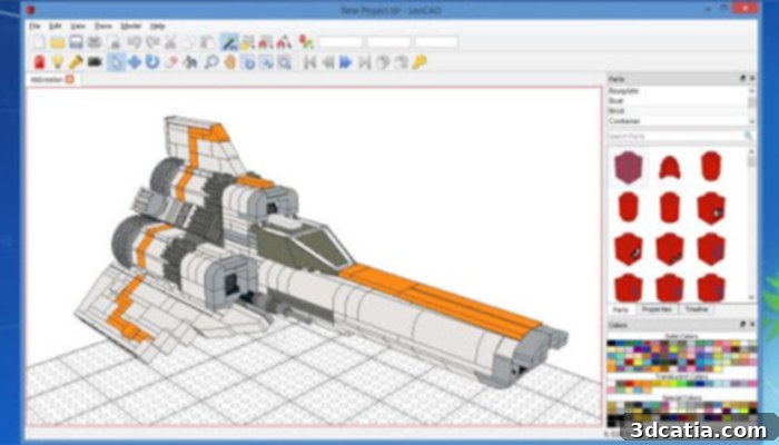 Free CAD Software: LeoCAD model