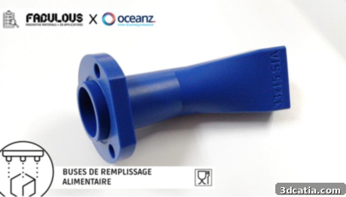 Nozzles made by OceanZ from BLUECARE powder