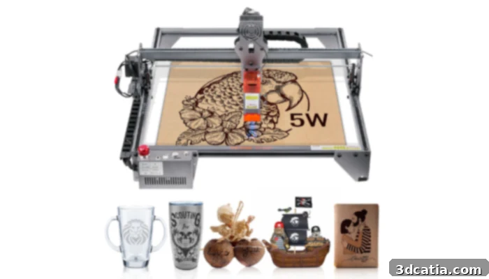 Vevor 5W Laser Engraver for materials like wood and acrylic