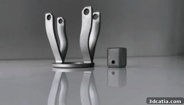 Example of parts printed in 3D on the MPRINT + solution (photo credits: One Click Metal)
