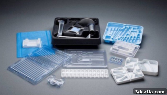 Various 3D printed objects made from PETG, showcasing its versatility across different applications including clear containers.