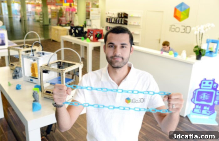 Early IGO3D physical stores in Germany, making 3D printing accessible.