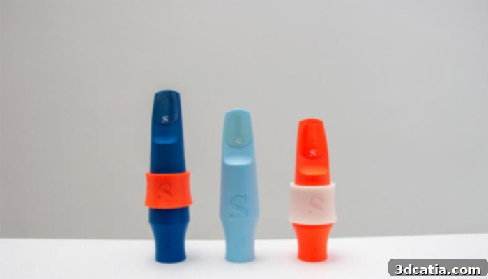 Custom 3D printed saxophone mouthpiece by SYOS