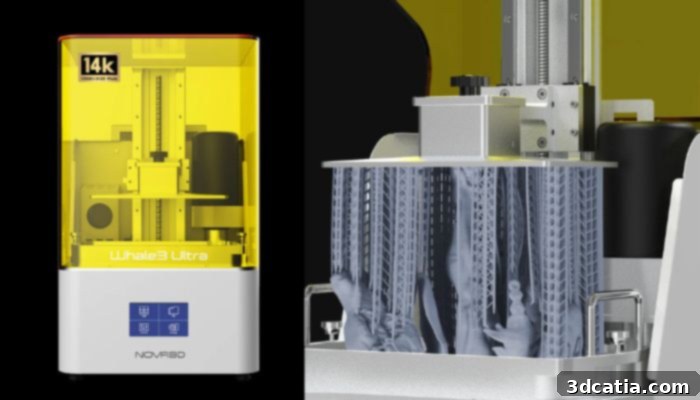 NOVA3D Whale3 Ultra 14K Resin 3D Printer with MSLA LCD technology