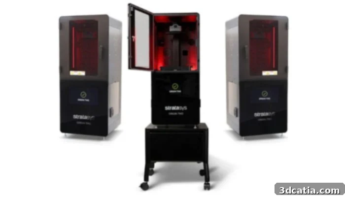 Stratasys Origin Two DLP resin 3d printers for final parts production