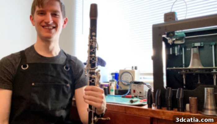 Man holding clarinet