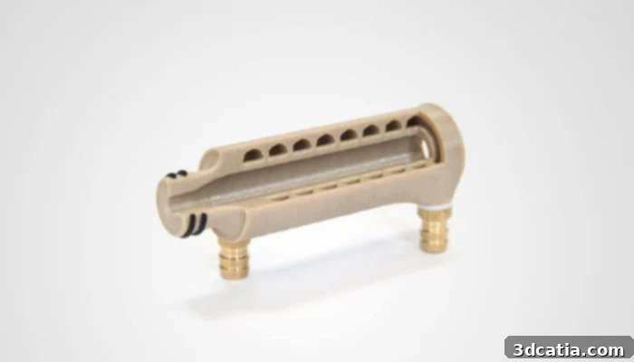 3D printed cooling system manufactured with PEEK by Apium