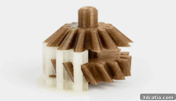3DGence 3D printing support material compatible with high-performance polymers like PEEK and PEKK