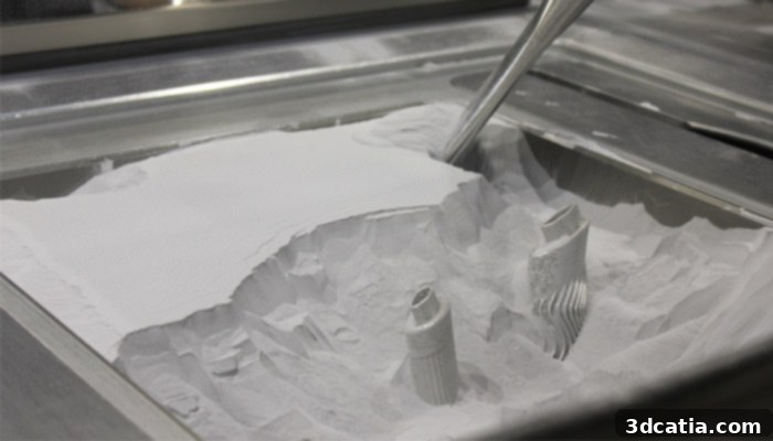 3D printed metal part with support structures, highlighting post-processing challenges