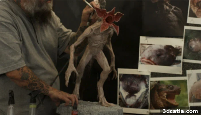 The 3D printed Demogorgon model for Stranger Things