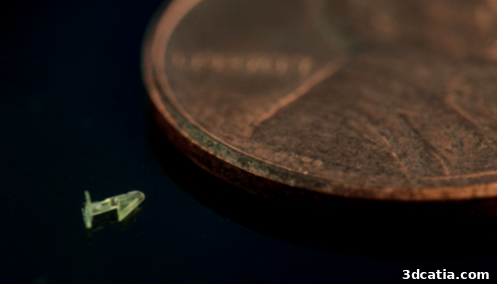 Boston Micro Fabrication: Mastering Micro-Scale Printing with Stereolithography 4 Examples of high-precision micro-parts manufactured using BMF's additive manufacturing technology, highlighting intricate details and complex geometries.