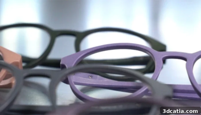 3D Printed Glasses from YOU MAWO in various colors