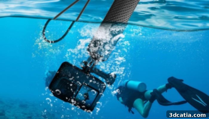 3D Printed Floating GoPro Grip by pudduFPV