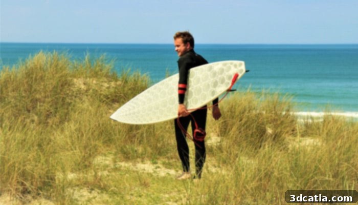3D printed surfboards made from green algae