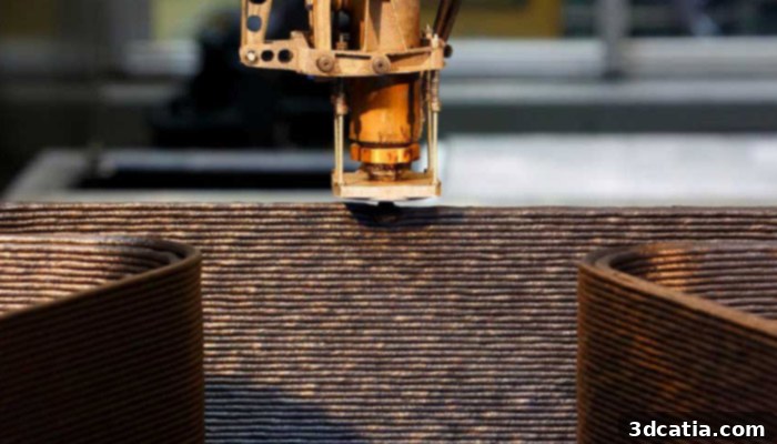 Composite materials being printed, showcasing the additive manufacturing process with advanced reinforced plastics.