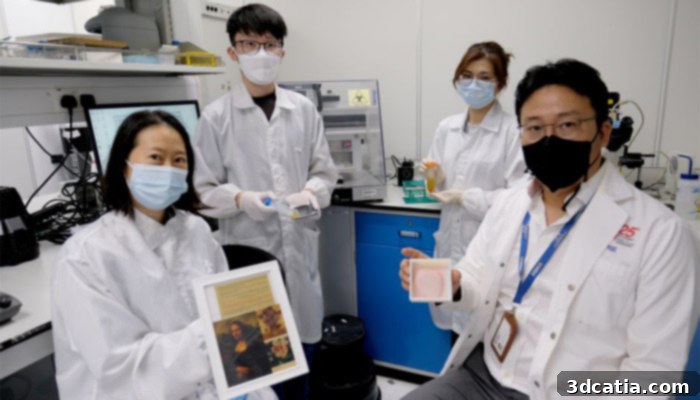 NTU Singapore researchers behind the sunflower pollen bio-ink study