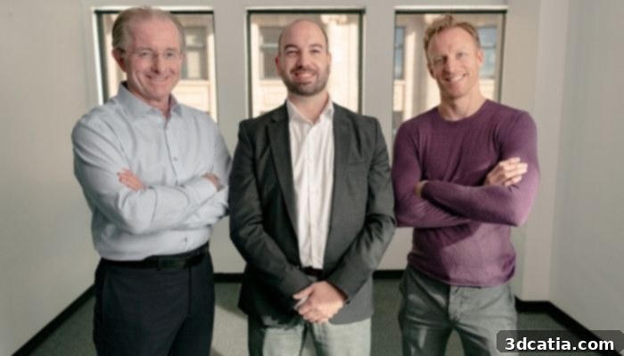 Dr. Darren Ferguson, Zach Kilburn, and Dr. Ian Maxwell, the team behind the 3D artificial intelligence lab pitch at Lion's Den.
