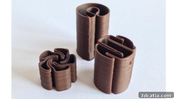 More Than Shape - 3D printed chocolate tubes