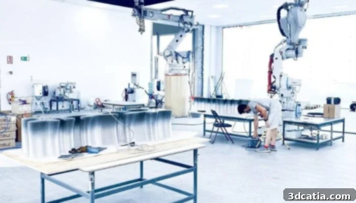 The innovative Nagami Headquarters, located in Ávila, Spain, showcasing their commitment to large-format 3D printing technology.