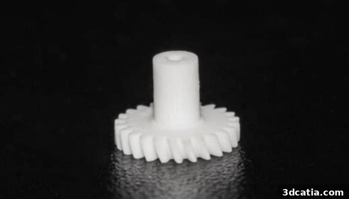 Alumina AL Ceramic micro-part 3D printed by BMF