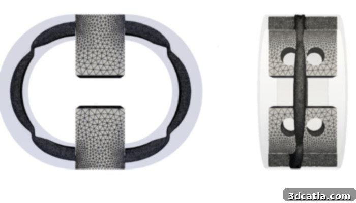 OpenPisco topology optimization example showing a complex, optimized structure