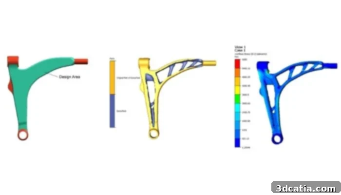 Mastering 3D Printing with Topology Optimization Software 7 Tosca optimization example showcasing structural lightweighting