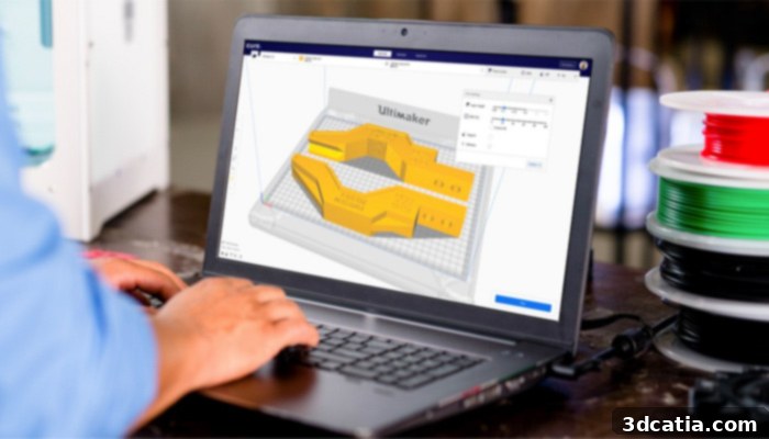 G-Code commands generated by slicer software for 3D printing