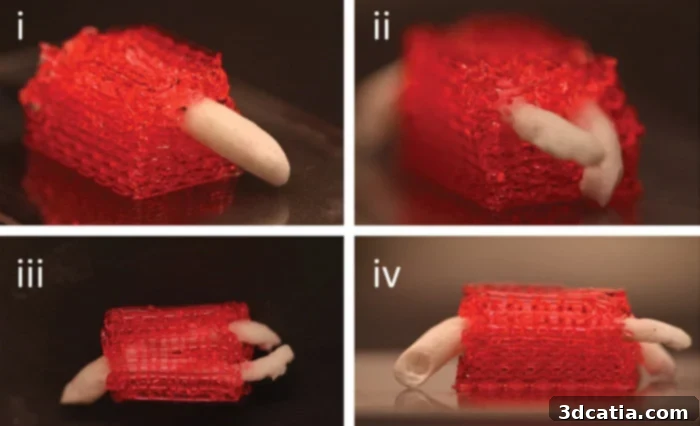 Researchers 3D-printed a scaffold covered with a hydrogel for blood vessel networks.