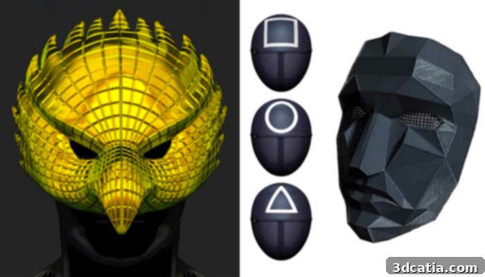 3D Printed Squid Game Masks
