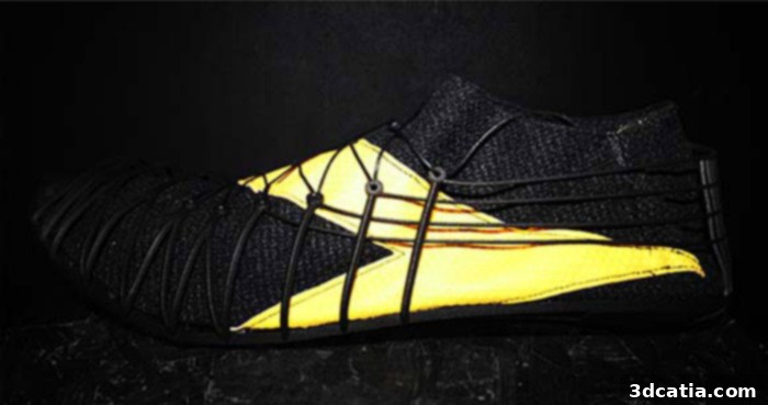 Pleko 3D Printed Custom Running Shoe, detailed view