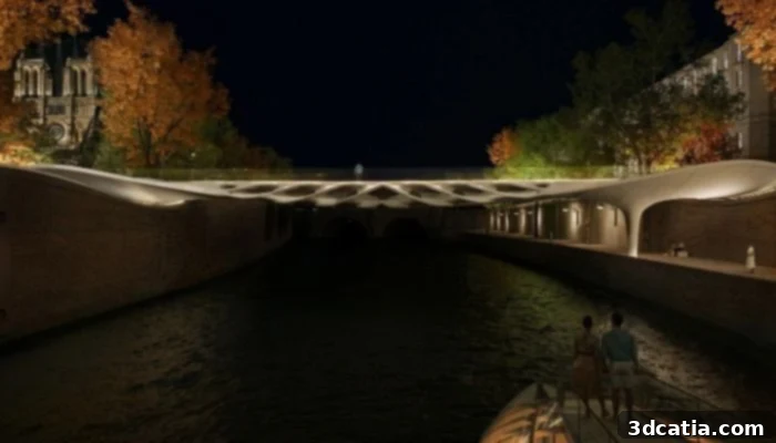 AI-generated image of the planned Diamanti Bridge, showcasing its modular design. (Credits: Massive Form).