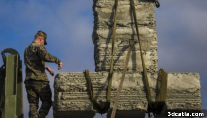3D-Printed Bridge Support Column for Marine Corps