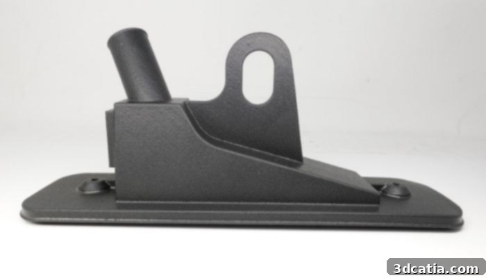 AIRBUS temperature sensor holder made of ROLASERIT® PA66-01 polyamide 6.6 which was printed and chemically smoothed