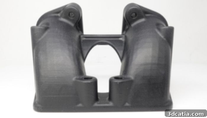 A manifold made of ROLASERIT® PA6-01 polyamide 6 powder printed and chemically smoothed