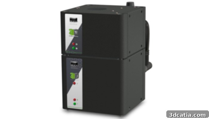 BOFA's new 3D PrintPRO HT particle filtration solution, specifically designed for managing emissions from high-temperature industrial 3D printers.