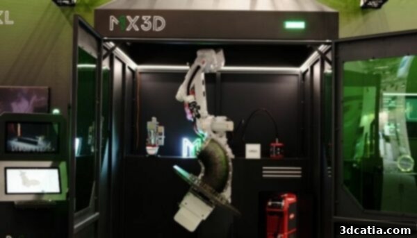MX3D's robotic arm offers a large 3D printing volume