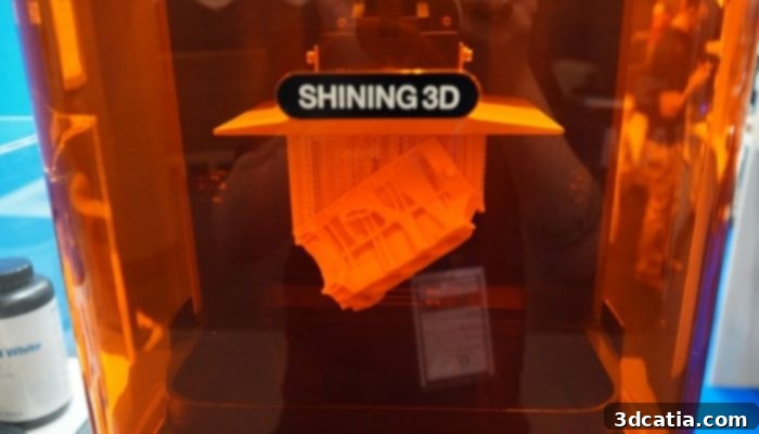 SHINING 3D AccuFab-L4K 3D printer for digital dentistry.