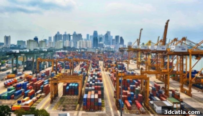Maritime port facilities, emphasizing innovation