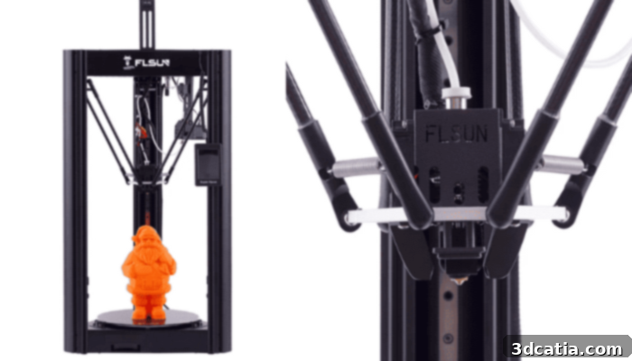 FLSUN Super Racer - A fast and affordable Delta FDM 3D printer.