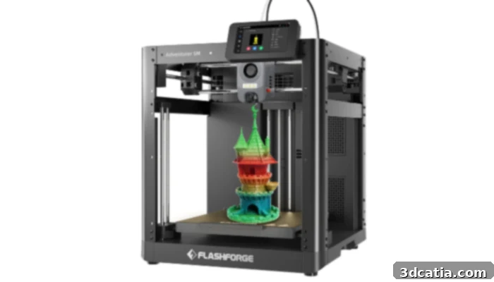 Flashforge Adventurer 5M - A fast and affordable FDM 3D printer.